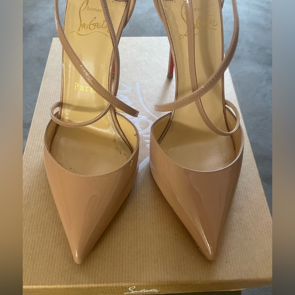 Christian Louboutin Cross Blake Pantent Pumps
